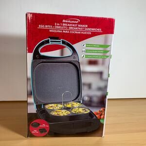 Brentwood - Blue 3 in 1 Breakfast Maker Egg Omelets, Bites, Sandwiches